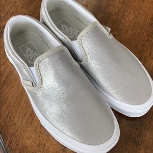 Vans slip-on shoes silver